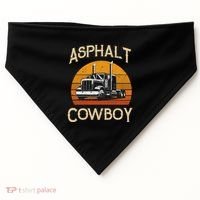 Truck Tractor Truck Driver Construction Asphalt Cowboy USA-Made Doggie Bandana thumb 0