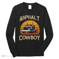 Truck Tractor Truck Driver Construction Asphalt Cowboy Long Sleeve Shirt thumb 0