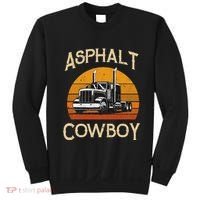 Truck Tractor Truck Driver Construction Asphalt Cowboy Sweatshirt thumb 0