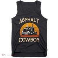 Truck Tractor Truck Driver Construction Asphalt Cowboy Tank Top thumb 0