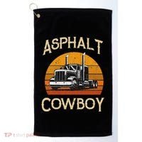 Truck Tractor Truck Driver Construction Asphalt Cowboy Golf Towel thumb 0