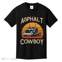Truck Tractor Truck Driver Construction Asphalt Cowboy Kids T-Shirt thumb 0