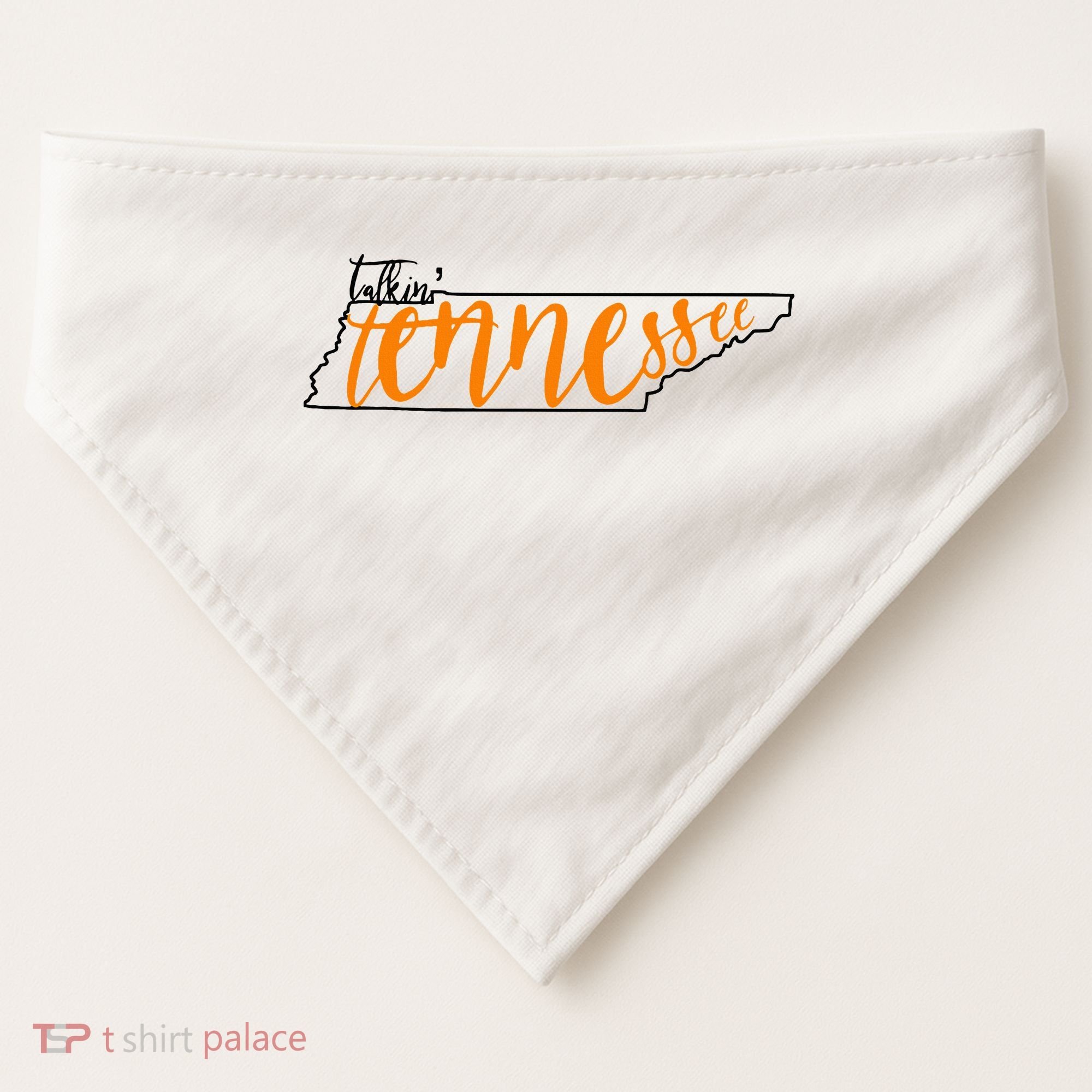 Talkin Tennessee Talking Tennessee Tn Orange White Outfits USA-Made Doggie Bandana