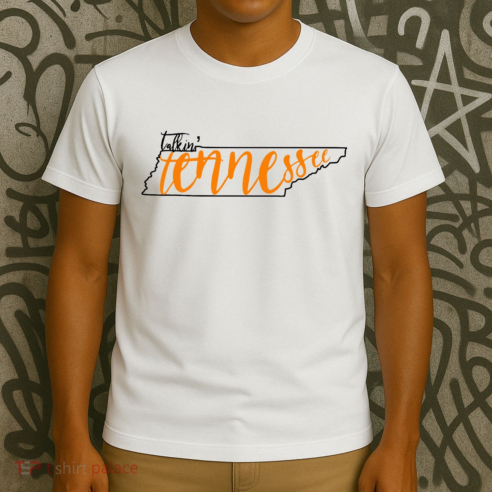 Talkin Tennessee Talking Tennessee Tn Orange White Outfits T-Shirt