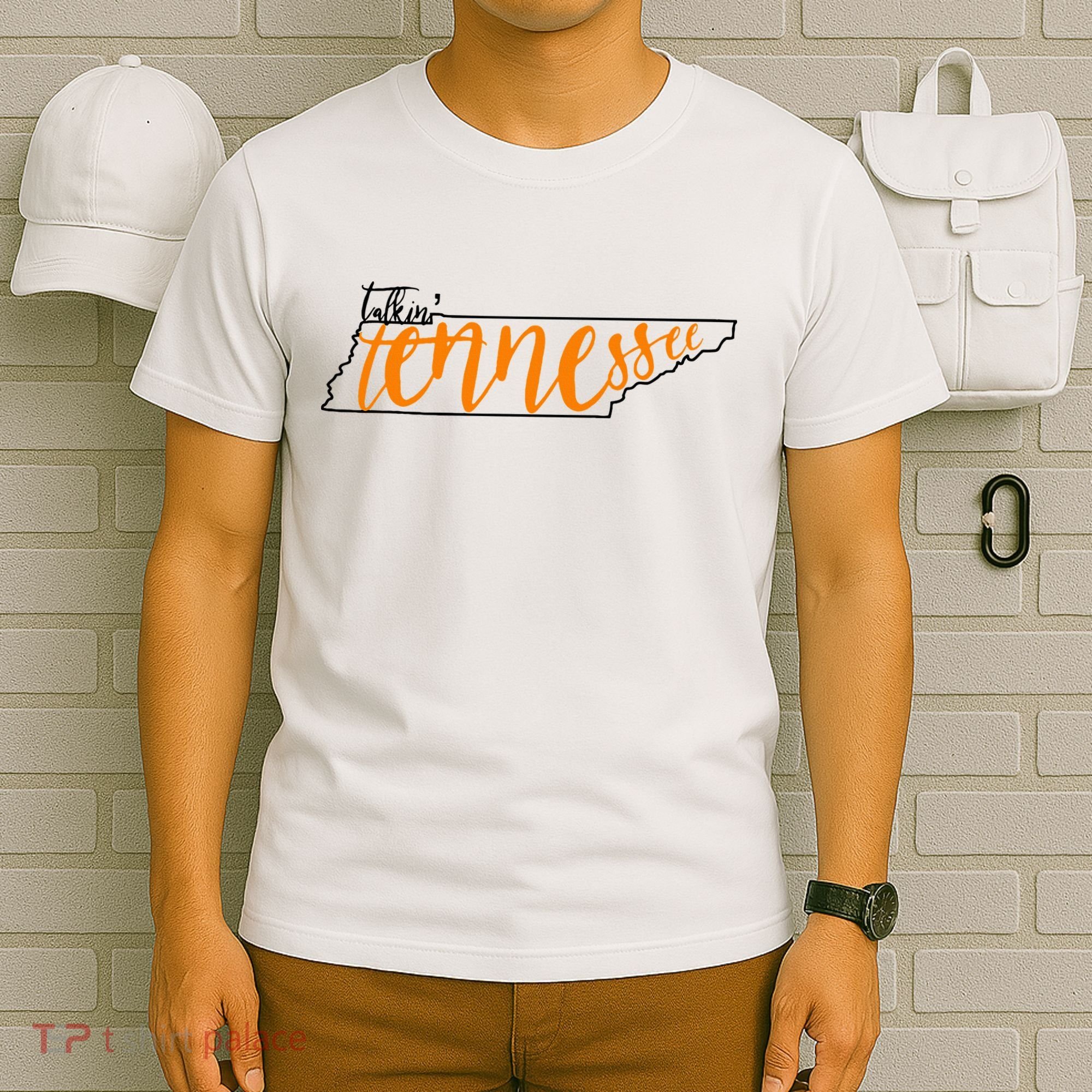 Talkin Tennessee Talking Tennessee Tn Orange White Outfits T-Shirt