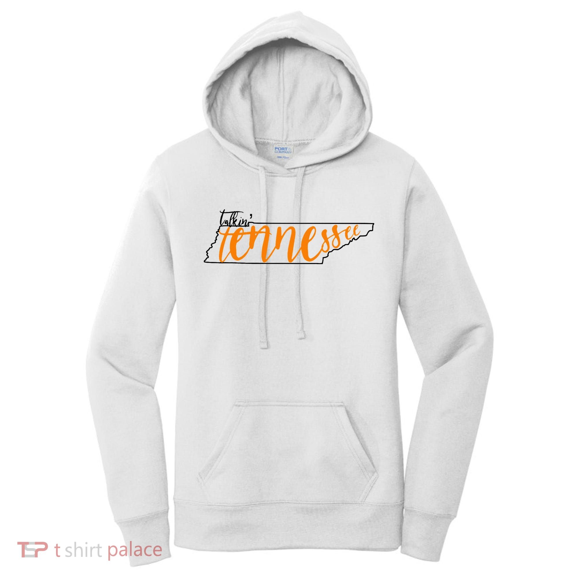 Talkin Tennessee Talking Tennessee Tn Orange White Outfits Women's Hoodie