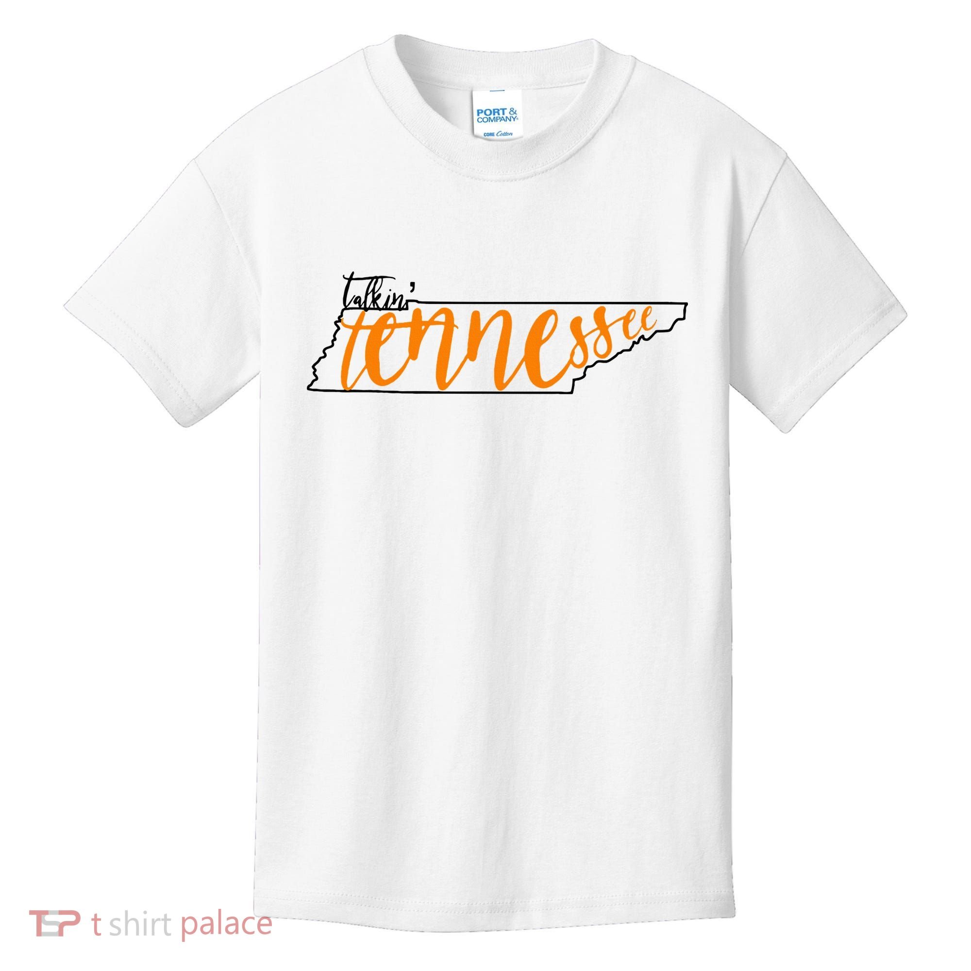 Talkin Tennessee Talking Tennessee Tn Orange White Outfits Kids T-Shirt