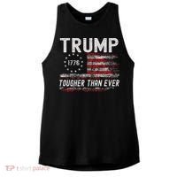 Trump Tougher Than Ever President Donald Trump Us Flag Premium Ladies PosiCharge Tri-Blend Wicking Tank thumb 0