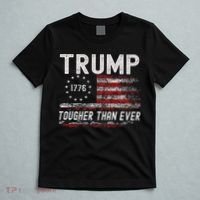 Trump Tougher Than Ever President Donald Trump Us Flag Premium T-Shirt thumb 5