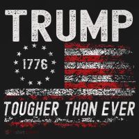 Trump Tougher Than Ever President Donald Trump Us Flag Premium Magnet thumb 1