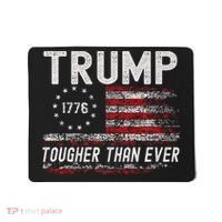 Trump Tougher Than Ever President Donald Trump Us Flag Premium Mousepad thumb 0