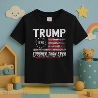 Trump Tougher Than Ever President Donald Trump Us Flag Premium Toddler T-Shirt thumb 3