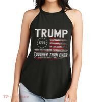 Trump Tougher Than Ever President Donald Trump Us Flag Premium Women's Perfect Tri Rocker Tank thumb 2