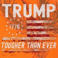 Trump Tougher Than Ever President Donald Trump Us Flag Premium Kati Licensed 12" Camo Cuffed Beanie thumb 2