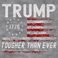 Trump Tougher Than Ever President Donald Trump Us Flag Premium Women's Racerback Cropped Tank thumb 2