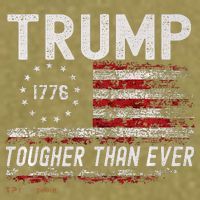 Trump Tougher Than Ever President Donald Trump Us Flag Premium Garment-Dyed Women's Muscle Tee thumb 6