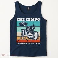Tempo The Tempo Is What I Say It Is Drummer Tempo Drummers Tank Top thumb 2