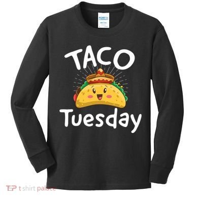 Taco Tuesday Kids Long Sleeve Shirt