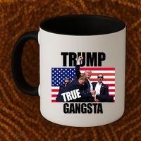 Trump The True Gangster Survived Association Coffee Mug thumb 2