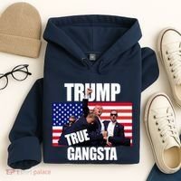 Trump The True Gangster Survived Association Hoodie thumb 4