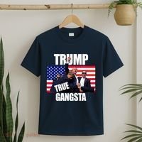 Trump The True Gangster Survived Association T-Shirt thumb 2