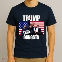 Trump The True Gangster Survived Association T-Shirt thumb 3