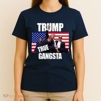Trump The True Gangster Survived Association T-Shirt thumb 4