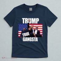 Trump The True Gangster Survived Association T-Shirt thumb 5