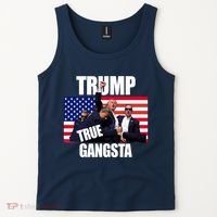 Trump The True Gangster Survived Association Tank Top thumb 2