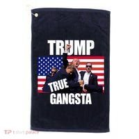 Trump The True Gangster Survived Association Golf Towel thumb 0