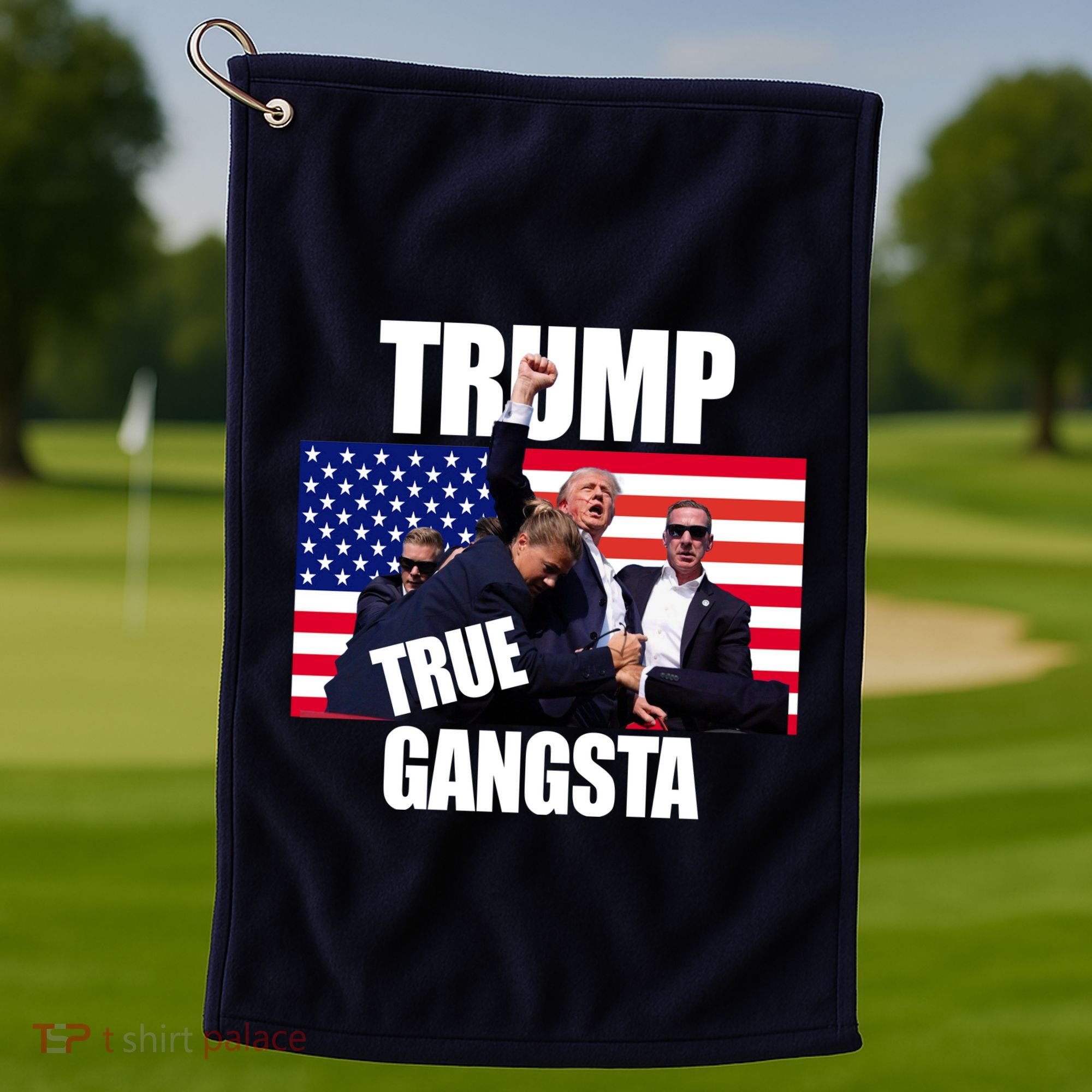 Trump The True Gangster Survived Association Golf Towel