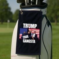 Trump The True Gangster Survived Association Golf Towel thumb 2