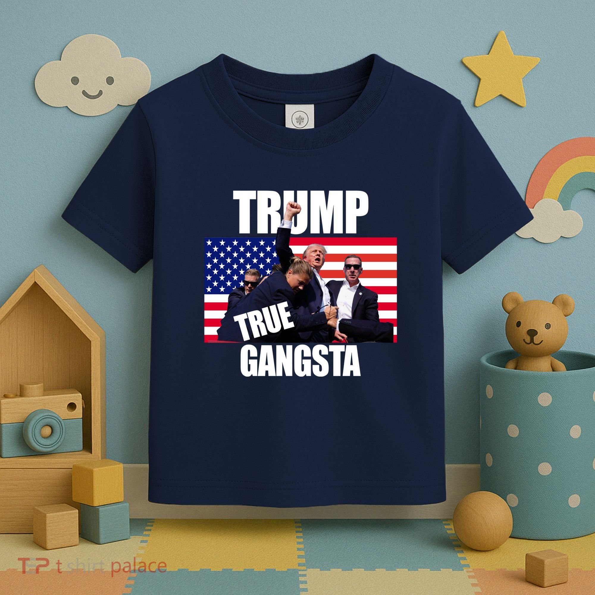 Trump The True Gangster Survived Association Toddler T-Shirt