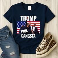 Trump The True Gangster Survived Association Women's T-Shirt thumb 3