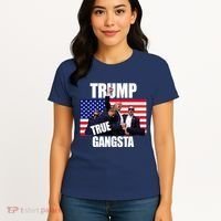 Trump The True Gangster Survived Association Women's T-Shirt thumb 4