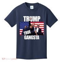 Trump The True Gangster Survived Association Kids T-Shirt thumb 0