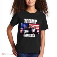 Trump The True Gangster Survived Association Kids T-Shirt thumb 2