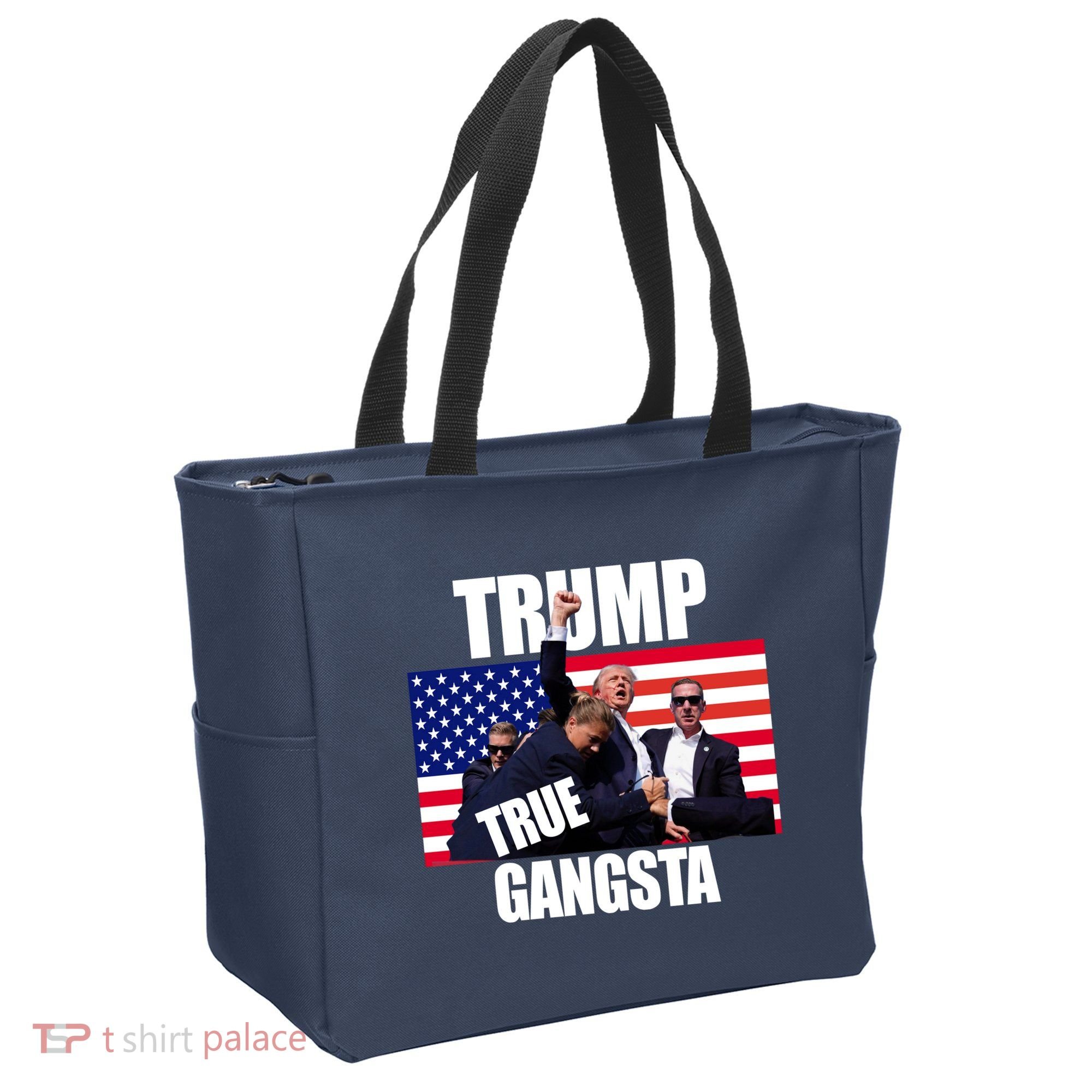 Trump The True Gangster Survived Association Tote Bag