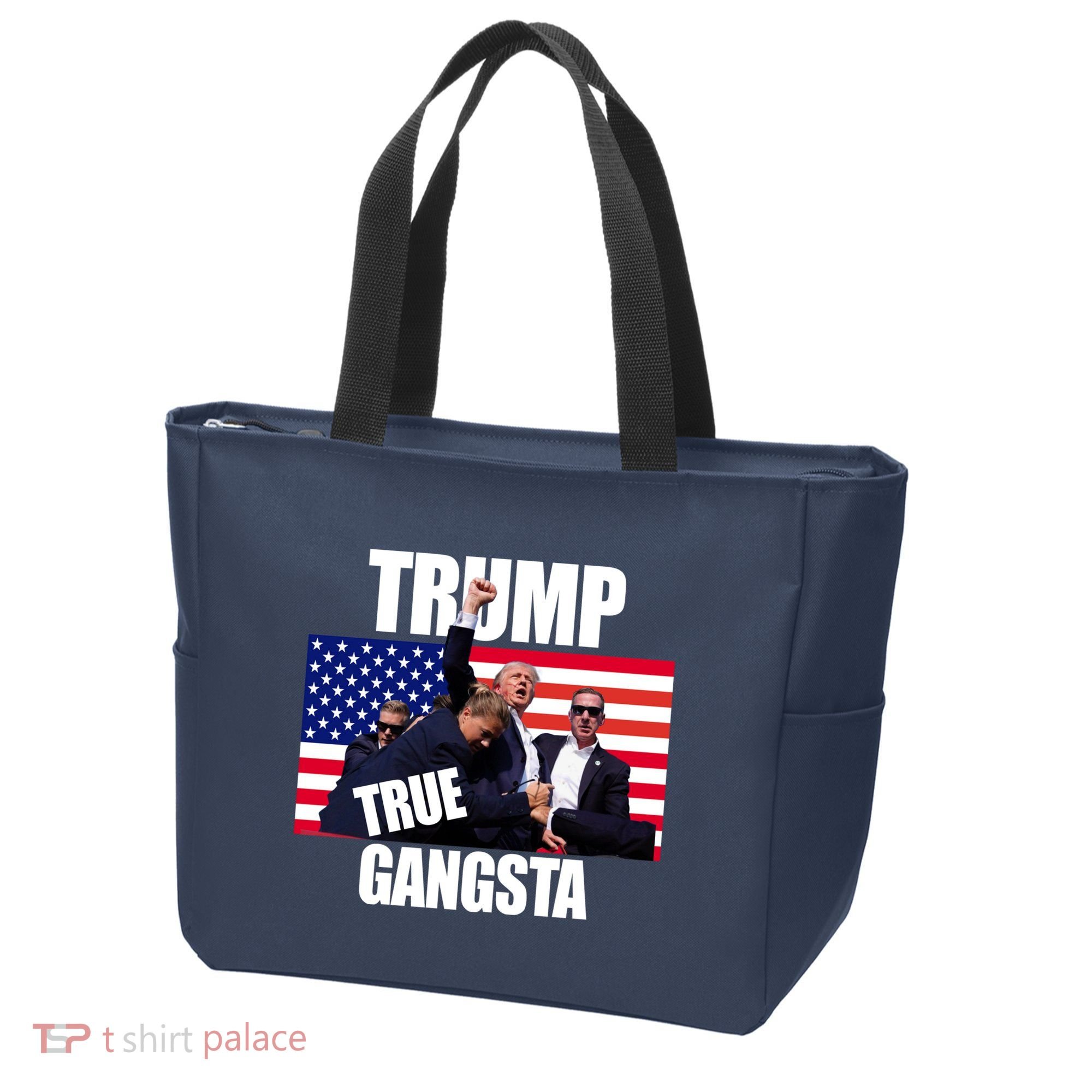 Trump The True Gangster Survived Association Tote Bag