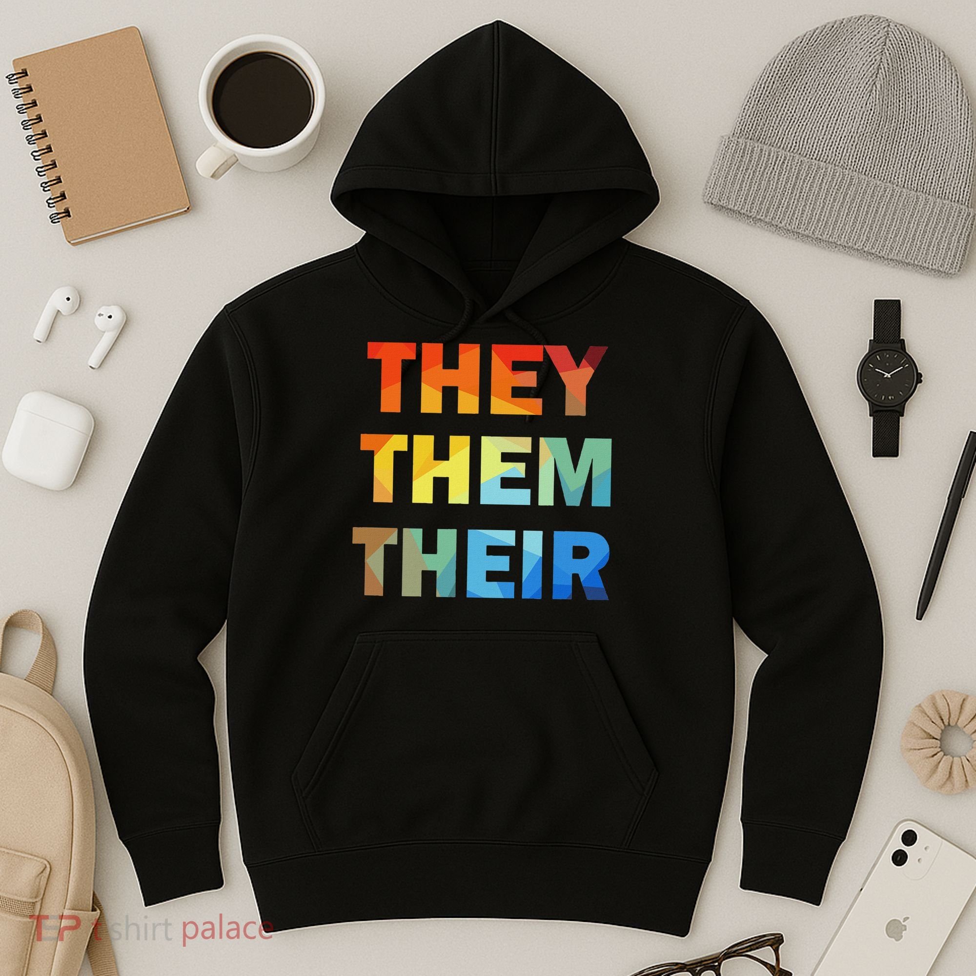 They Them Their Nb Pronoun Pride Hoodie