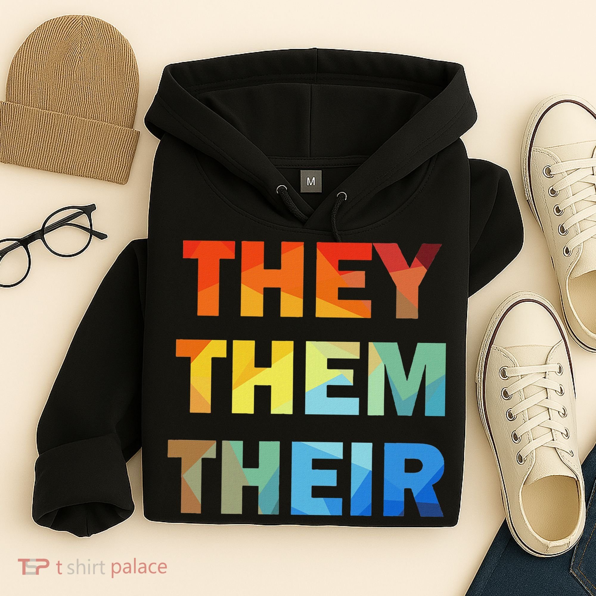 They Them Their Nb Pronoun Pride Hoodie