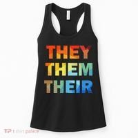 They Them Their Nb Pronoun Pride Women's Tank Top thumb 0