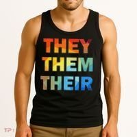 They Them Their Nb Pronoun Pride Tank Top thumb 3