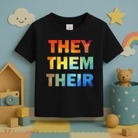 They Them Their Nb Pronoun Pride Toddler T-Shirt thumb 3