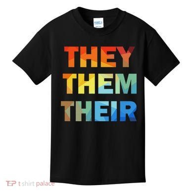 They Them Their Nb Pronoun Pride Kids T-Shirt