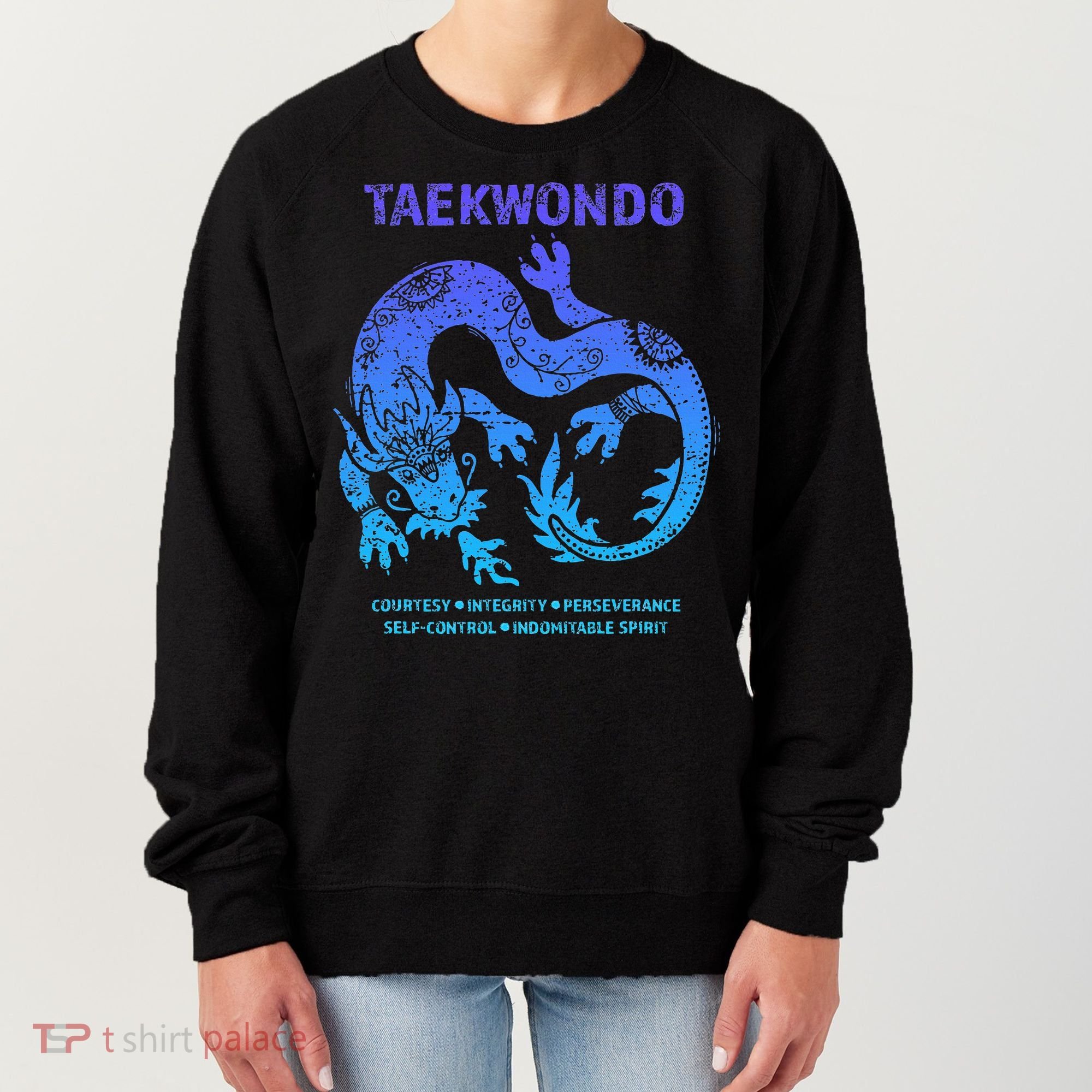 Taekwondo Tkd Tae Kwon Do Dragon Art Martial Arts Graphic Women's Sweatshirt