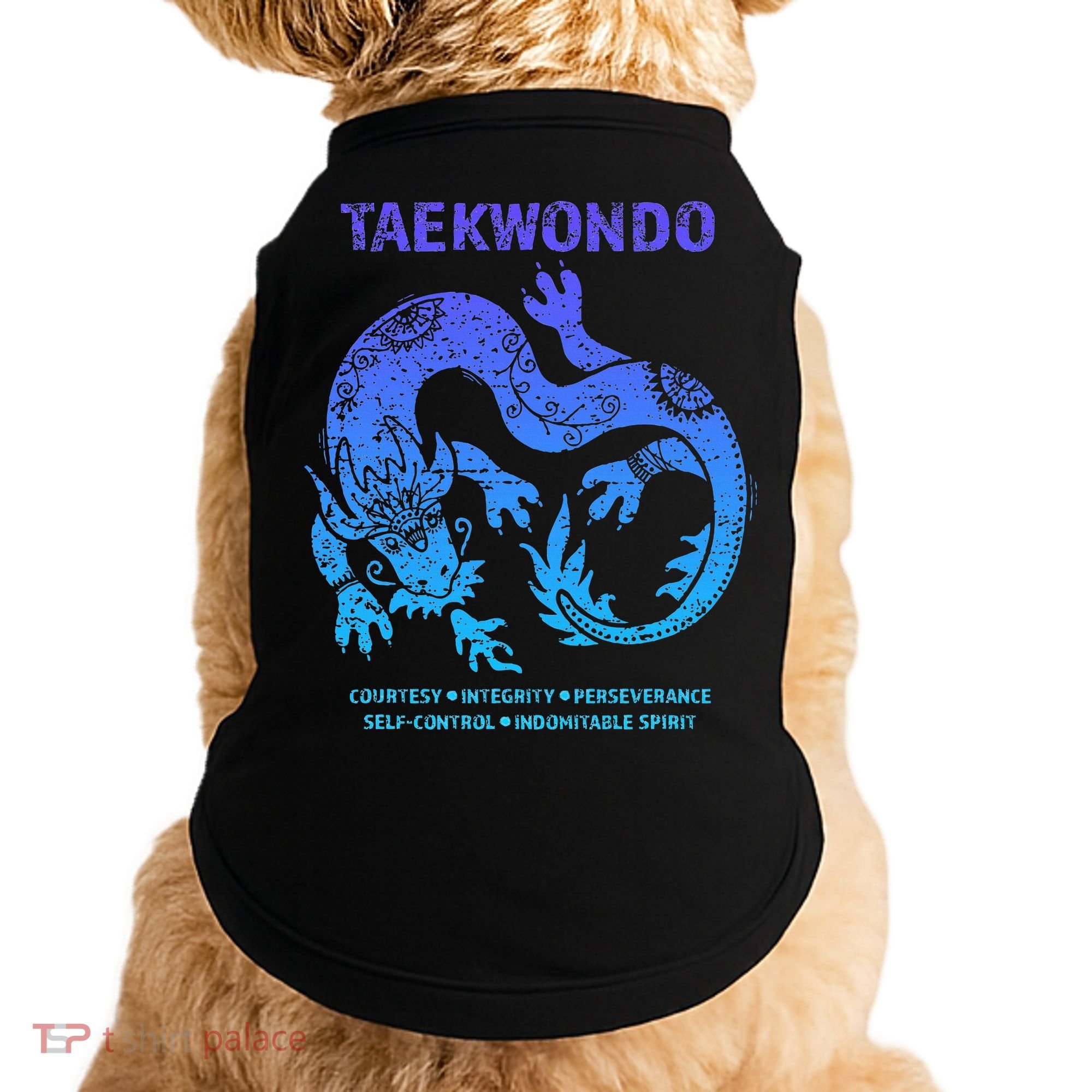 Taekwondo Tkd Tae Kwon Do Dragon Art Martial Arts Graphic Doggie Tank