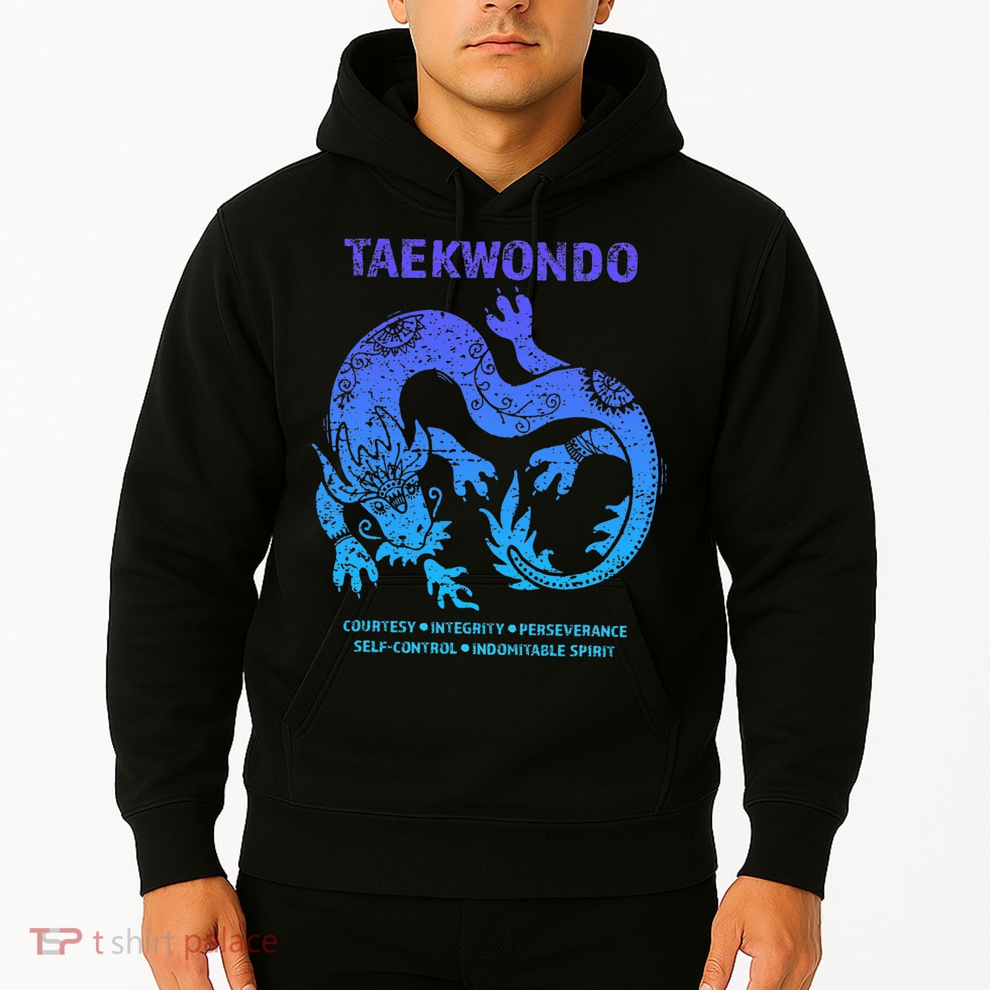 Taekwondo Tkd Tae Kwon Do Dragon Art Martial Arts Graphic Hoodie