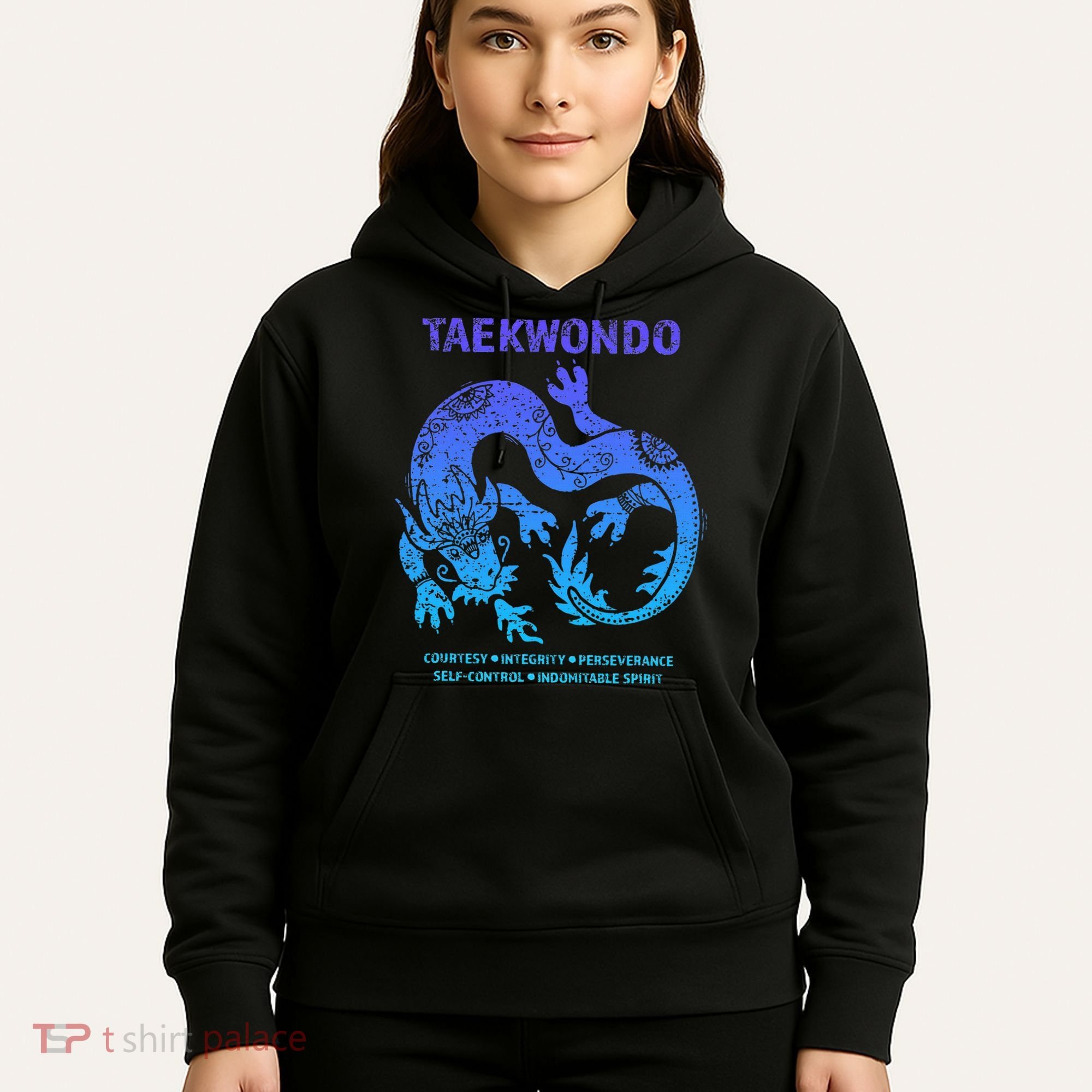 Taekwondo Tkd Tae Kwon Do Dragon Art Martial Arts Graphic Hoodie
