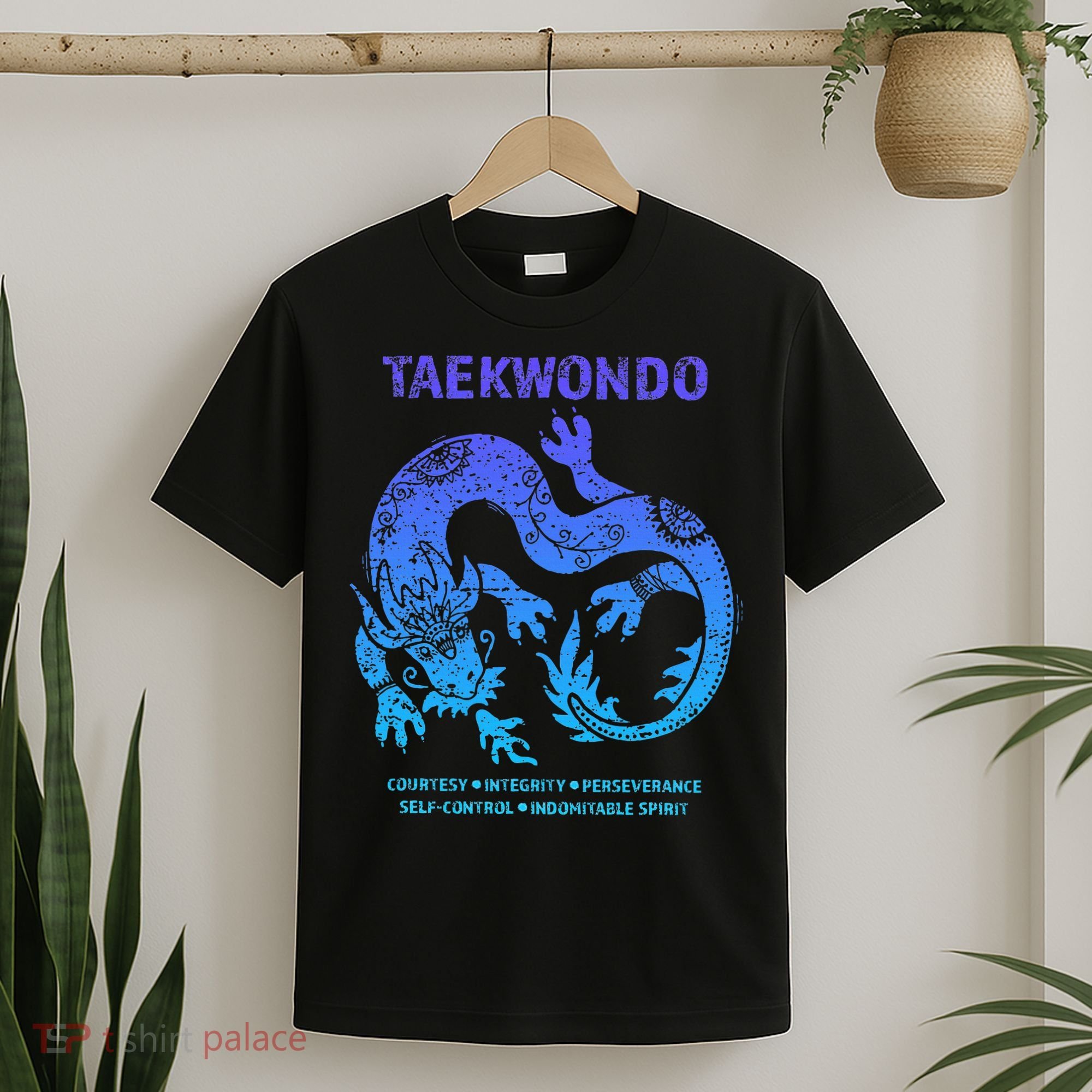 Taekwondo Tkd Tae Kwon Do Dragon Art Martial Arts Graphic T-Shirt